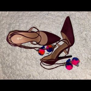 Purple high heels